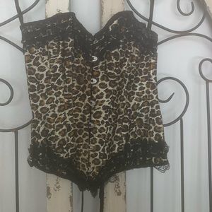Leopard print corset